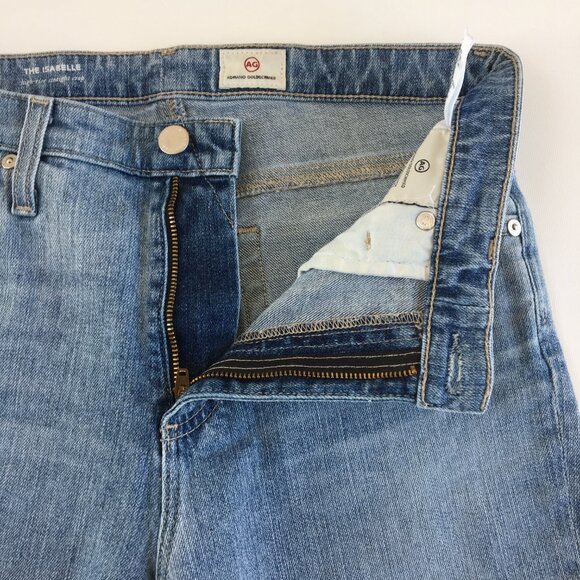 Ag Adriano Goldschmied The Isabelle High Waist Crop Straight Leg Jeans 28 - Picture 3 of 12